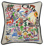 Quirks! Pillows California Hand-Embroidered Pillow