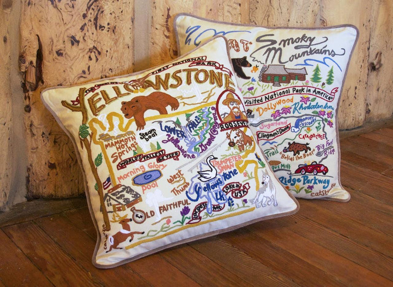 Quirks! Pillows California Hand-Embroidered Pillow