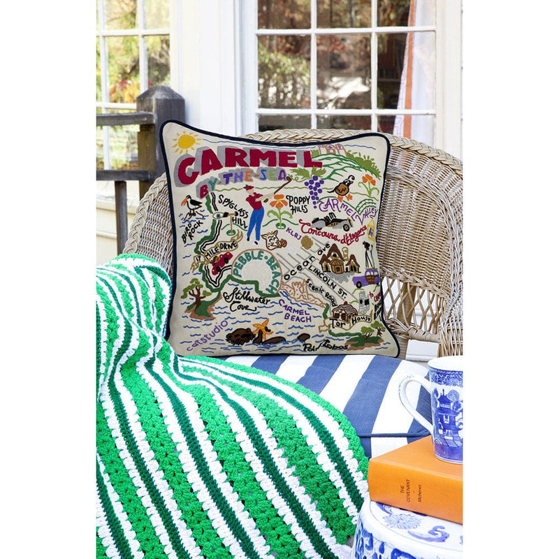 Quirks! Pillows Carmel Hand-Embroidered Pillow