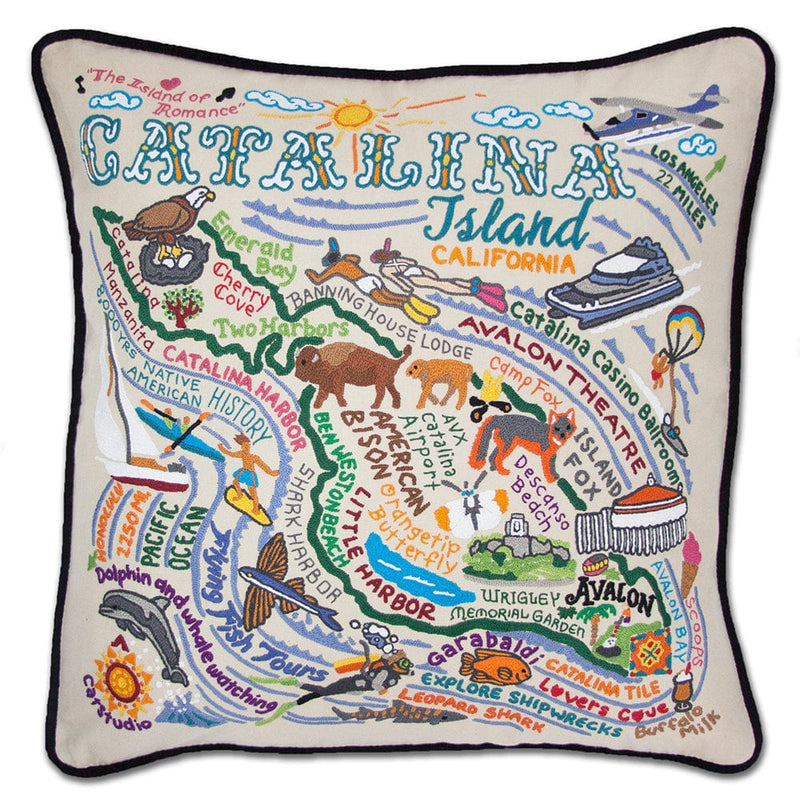 Quirks! Pillows Catalina Hand-Embroidered Pillow