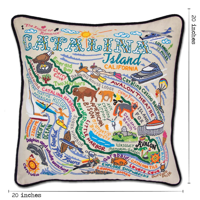 Quirks! Pillows Catalina Hand-Embroidered Pillow
