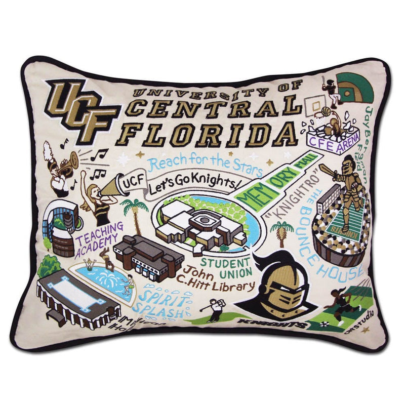 Quirks! Pillows Central Florida, University of Collegiate Embroidered Pillow by CatStudio