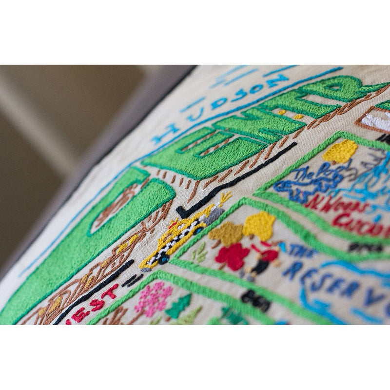 Quirks! Pillows Central Park Hand-Embroidered Pillow