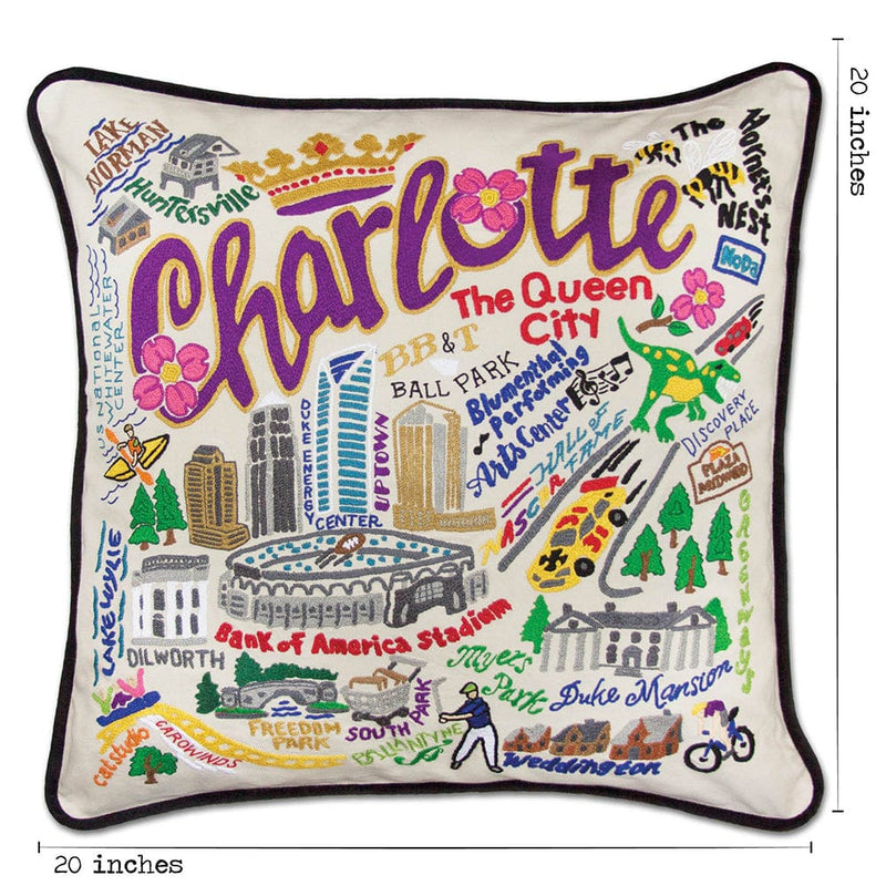 Quirks! Pillows Charlotte Hand-Embroidered Pillow