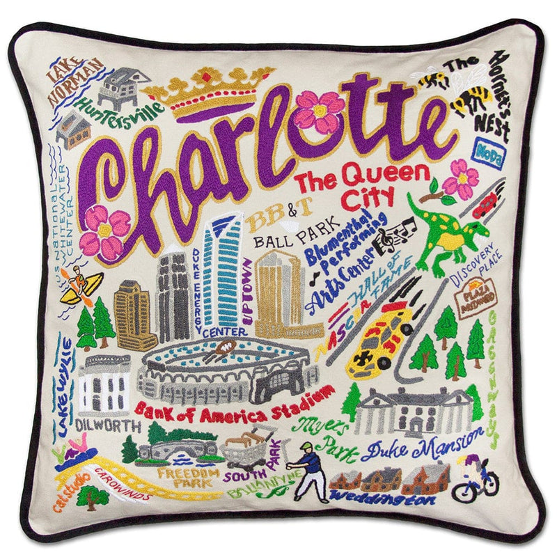 Quirks! Pillows Charlotte Hand-Embroidered Pillow