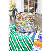 Quirks! Pillows Chattanooga Hand-Embroidered Pillow by CatStudio