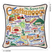 Quirks! Pillows Chattanooga Hand-Embroidered Pillow by CatStudio