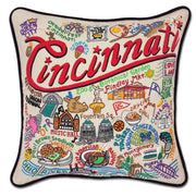 Quirks! Pillows Cincinnati Hand-Embroidered Pillow
