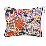 Quirks! Pillows Clemson University Collegiate Hand-Embroidered Pillow