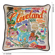 Quirks! Pillows Cleveland Hand-Embroidered Pillow