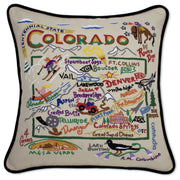 Quirks! Pillows Colorado Hand-Embroidered Pillow