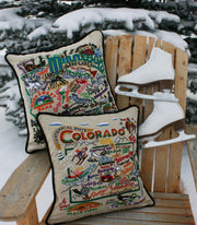 Quirks! Pillows Colorado Hand-Embroidered Pillow