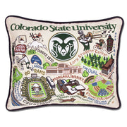 Quirks! Pillows Colorado State University Collegiate Embroidered Pillow by CatStudio