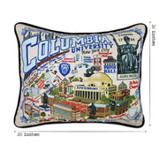 Quirks! Pillows Columbia University Collegiate Embroidered Pillow by CatStudio