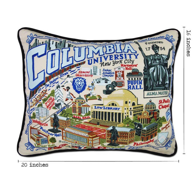 Quirks! Pillows Columbia University Collegiate Embroidered Pillow by CatStudio