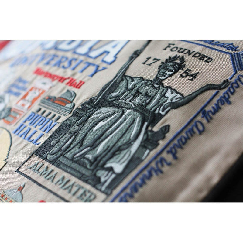 Quirks! Pillows Columbia University Collegiate Embroidered Pillow by CatStudio