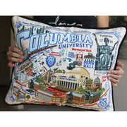 Quirks! Pillows Columbia University Collegiate Embroidered Pillow by CatStudio