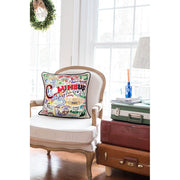Quirks! Pillows Columbus Hand-Embroidered Pillow
