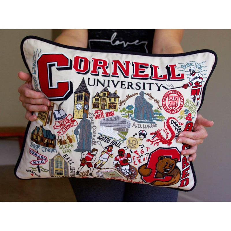 Quirks! Pillows Cornell University Collegiate Embroidered Pillow by CatStudio