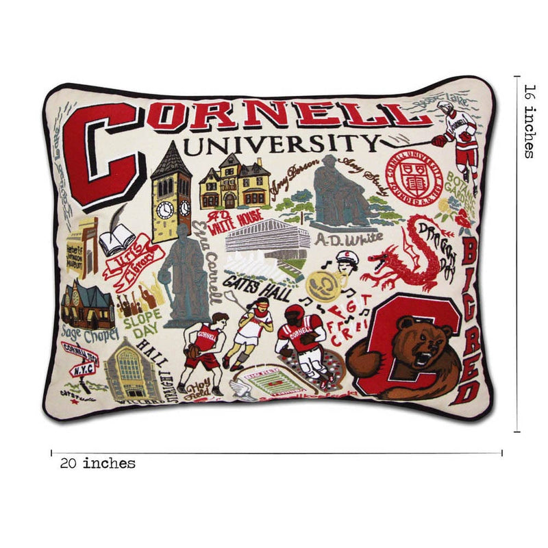 Quirks! Pillows Cornell University Collegiate Embroidered Pillow by CatStudio