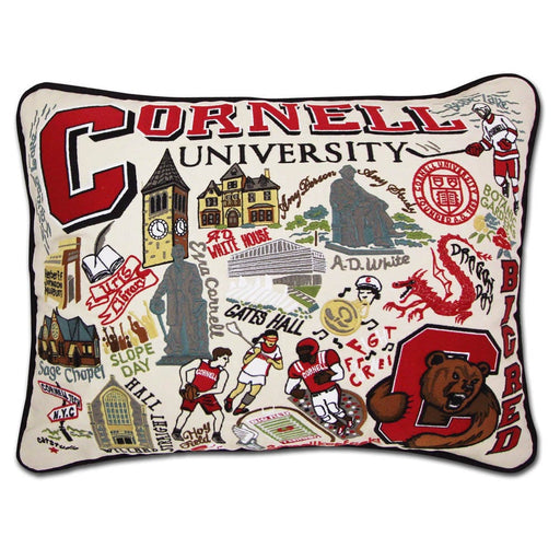 Quirks! Pillows Cornell University Collegiate Embroidered Pillow by CatStudio