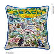 Quirks! Pillows Daytona Beach Hand-Embroidered Pillow