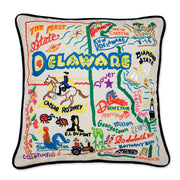 Quirks! Pillows Delaware Hand-Embroidered Pillow