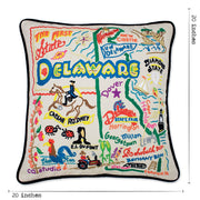 Quirks! Pillows Delaware Hand-Embroidered Pillow