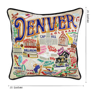 Quirks! Pillows Denver Hand-Embroidered Pillow
