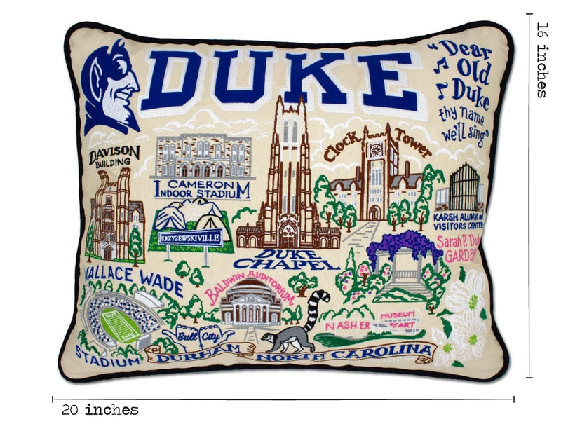 Quirks! Pillows Duke University Collegiate Embroidered Pillow by CatStudio