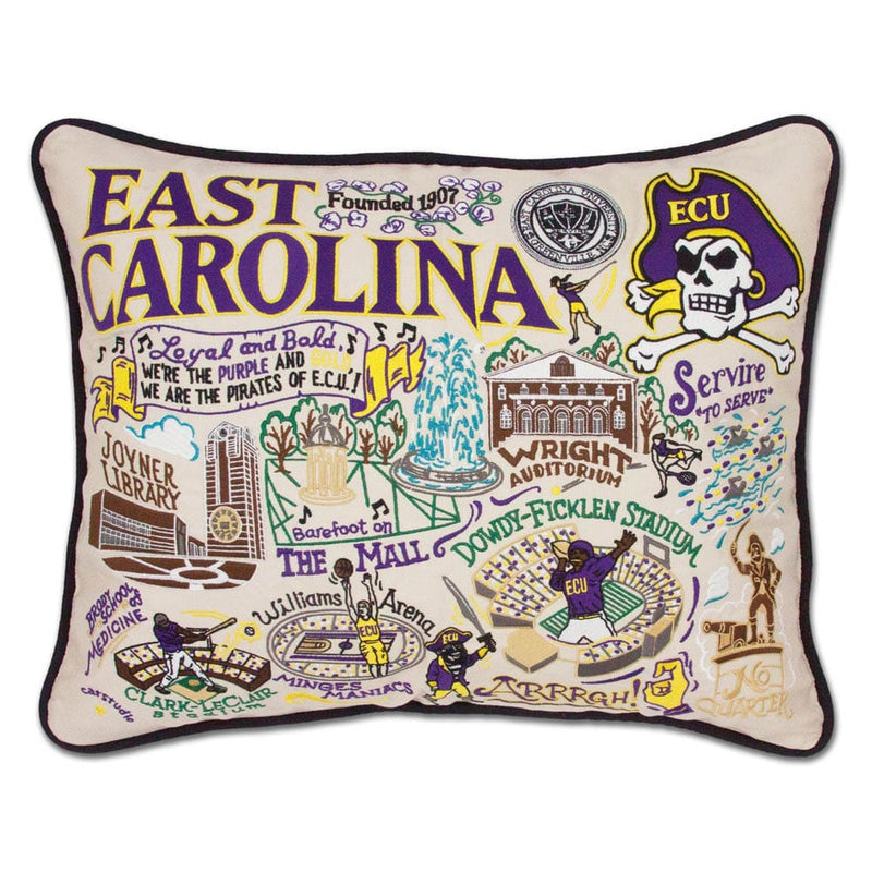 Quirks! Pillows East Carolina University Collegiate Embroidered Pillow by CatStudio