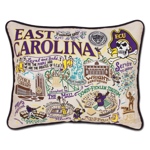 Quirks! Pillows East Carolina University Collegiate Embroidered Pillow by CatStudio