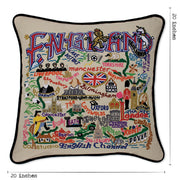 Quirks! Pillows England Hand-Embroidered Pillow