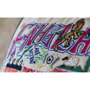 Quirks! Pillows England Hand-Embroidered Pillow