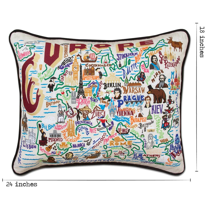 Quirks! Pillows Europe Embroidered Pillow