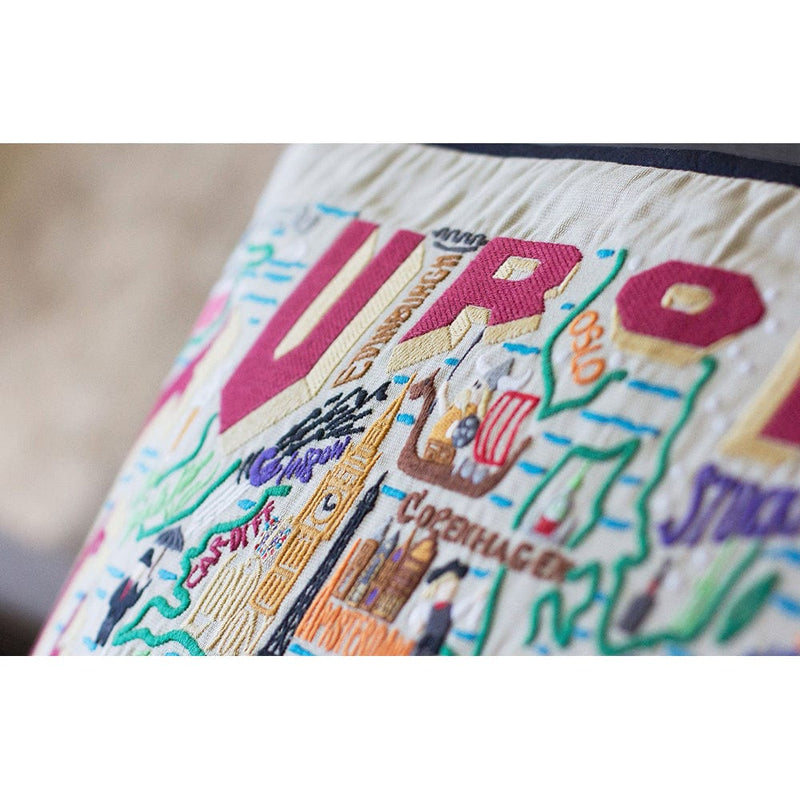 Quirks! Pillows Europe Embroidered Pillow