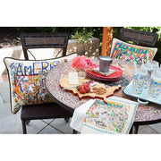 Quirks! Pillows Florida Hand-Embroidered Pillow