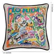 Quirks! Pillows Florida Hand-Embroidered Pillow