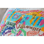 Quirks! Pillows Florida Hand-Embroidered Pillow