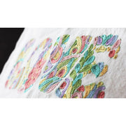 Quirks! Pillows Flower Power Love Letters Hand-Embroidered Pillow - Available in Bright or Pastel by CatStudio