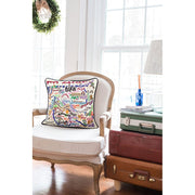 Quirks! Pillows France Hand-Embroidered Pillow
