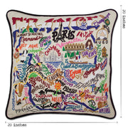 Quirks! Pillows France Hand-Embroidered Pillow