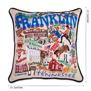 Quirks! Pillows Franklin Hand-Embroidered Pillow by CatStudio