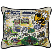 Quirks! Pillows Georgia Tech Collegiate Hand-Embroidered Pillow