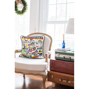 Quirks! Pillows Germany Hand-Embroidered Pillow