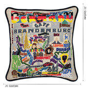 Quirks! Pillows Germany Hand-Embroidered Pillow