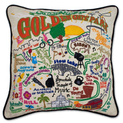 Quirks! Pillows Golden Gate Park Hand-Embroidered Pillow