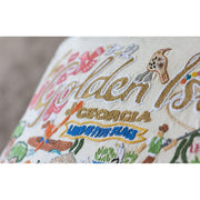 Quirks! Pillows Golden Isles Hand-Embroidered Pillow