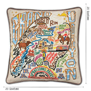 Quirks! Pillows Grand Canyon Hand-Embroidered Pillow