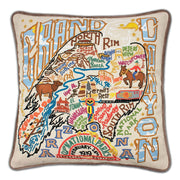 Quirks! Pillows Grand Canyon Hand-Embroidered Pillow